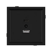 Механизм USB розетки SCT-TENDO-MUAC-SFPL-BK (5V, 3A, QC3) (Arlight, -)