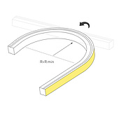 Лента герметичная MOONLIGHT-TOP-A140-13x12mm 24V Warm3000 (9.6 W/m, IP67, 2835, 0.5m) (Arlight, Образец)