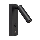 Светильник SP-BED-CHARGE-S60x125-3W Warm3000 (BK, 20 deg, 230V, USB-A, USB-C) (Arlight, IP20 Металл, 3 года)