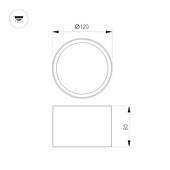 Светильник SP-BISCOTTO-R120-12W Warm3300-MIX (WH-GD, 80 deg, 230V) (Arlight, IP54 Металл, 5 лет)