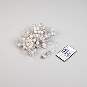 Светодиодная гирлянда ARD-BEAD-HOME-10000-CLEAR-100LED RGB (5V, USB, ПДУ) (Ardecoled, IP20 Пластик)