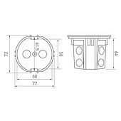 Монтажная коробка RMB-1S (Arlight, Пластик)