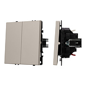 Механизм выключателя двухклавишный непроходной SWT-NOBE-MK02-SFPL-CA (230V, 10A) (Arlight, -)