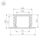 Профиль PDS-F-2000 ANOD Champan (Arlight, Алюминий)