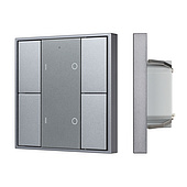 048183 INTELLIGENT ARLIGHT Кнопочная панель DALI-201-23-2G-DIM-DT6-IN Silver (BUS, Frame) (IARL, IP20 Металл, 3 года)