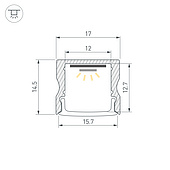 Профиль ARH-LINE-1715-2000 ANOD GOLD (Arlight, Алюминий)