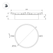 Светильник MAG-MICROCOSM-RONDO-R150-15W Day4000 (WH, 90 deg, 24V) (Arlight, IP20 Металл, 5 лет)