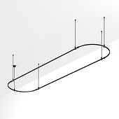 Основание ART-APRIORI-OVAL-ROD-800-4000x1000 (BK) (Arlight, IP20 Металл, 3 года)