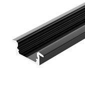 040301 Профиль LINE-2308-F-2000 ANOD BLACK (Arlight, Алюминий)