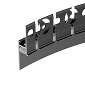 Профиль PLINTUS-FANTOM-BENT-H20-SIDE-2000 BLACK (Arlight, Алюминий)