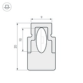 Профиль WPH-FLEX-STR-Н20-5000 White (Arlight, Пластик)