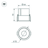 Светильник MS-ATLAS-BUILT-R72-20W Warm3000 (WH-BK, 30 deg, 230V) (Arlight, IP20 Металл, 5 лет)