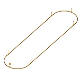 054527 Основание ART-APRIORI-OVAL-ROD-200-4000x1000 (GD) (Arlight, IP20 Металл, 3 года)