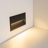 062917 Светильник встраиваемый LTD-RIBONIK-S271x136-10W Warm3000 (Черный, 50 deg, 230V) (Arlight, IP65 Металл, 5 лет)