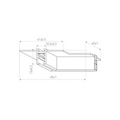 043055 Коннектор угловой MAG-MICROCOSM-CON-FDW-L90 (BK) (Arlight, IP20 Металл, 3 года)