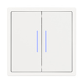 054239 Механизм выключателя двухклавишный непроходной LED SWT-NOBE-MK02-SFPL-L-WH (230V, 10A) (Arlight, Белый кварц)