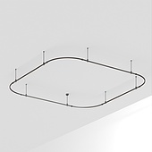 048518 Основание ART-APRIORI-QUADRAT-SOFT-ROD-400-3500x3500 (BK) (Arlight, IP20 Металл, 3 года)