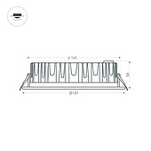 Светодиодный светильник LTD-187WH-FROST-21W White 110deg (Arlight, IP44 Металл, 3 года)