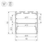 062210 Профиль LINE-M-5050-2000 WHITE (Arlight, Алюминий)