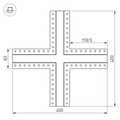 Крестовина SL-LINIA32-FANTOM (Arlight, Металл)