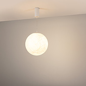 061916 Светильник SP-SILKA-HANG-R300-7W Warm2700 (WH, 330 deg, 230V) (Arlight, IP20, Натуральный шелк, 3 года)