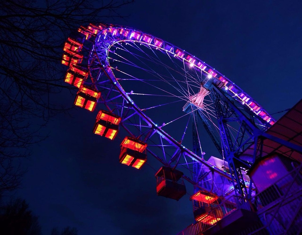 Светодиодная подсветка Большого колеса обозрения в Измайловском парке, г. Москва