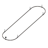 048511 Основание ART-APRIORI-OVAL-ROD-200-4000x1000 (BK) (Arlight, IP20 Металл, 3 года)