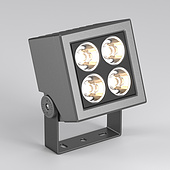 066386 Прожектор KT-BLOCK-S130x130-15W RGBW-Day (Графит, 15 deg, 24V, DMX512) (Arlight, IP66 Металл, 3 года)
