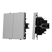 Механизм выключателя двухклавишный непроходной SWT-NOBE-MK02-SFPL-IS (230V, 10A) (Arlight, -)