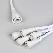031805 Коннектор питания ARD-CLASSIC-SYNC-RGB White (230V, 5 ports) (Ardecoled, Закрытый)