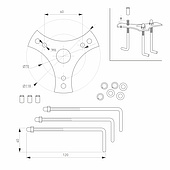 064682 Светильник LGD-STEM-BOLL-H500-10W Warm2700 (GR, 185 deg, 230V) (Arlight, IP65 Металл, 3 года)
