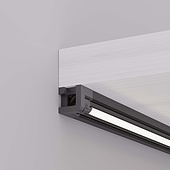 Профиль с экраном SL-KANT-H10-ROTATE-2000 IRON GREY (Arlight, Алюминий+пластик)