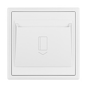 ARL NOBE Выключатель карточный магнитный софт-тач белый кварц SWT-CRD-SFPL-WH (250V, 25A) (Arlight, -)