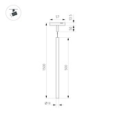 Светильник MAG-MICROCOSM-SPOT-HANG-R18-L500-3W Day4000 (BK, 24 deg, 24V) (Arlight, IP20 Металл, 3 года)