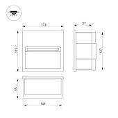 Светильник LTD-TRAIL-S115x115-4W Warm3000 (GR, 70 deg, 230V) (Arlight, IP65 Металл, 3 года)