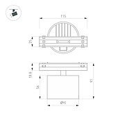 Светильник MAG-VIBE-RONDO-R90-10W Day4000 (BK, 110 deg, 48V) (Arlight, IP20 Металл, 5 лет)