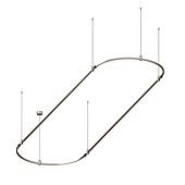 054532 Основание ART-APRIORI-OVAL-ROD-800-4000x1000 (TN) (Arlight, IP20 Металл, 3 года)