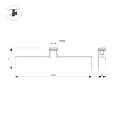 Светильник ART-APRIORI-FLAT-L500-15W Warm3000 (GD, 120 deg, 48V) (Arlight, IP20 Металл, 3 года)