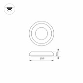 Накладка ART-DECK-CAP-DOME-R50 (SL, STEEL) (Arlight, Металл)