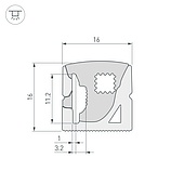 Силиконовый профиль WPH-FLEX-1616-SIDE-S11-5m WHITE (Arlight, Силикон)