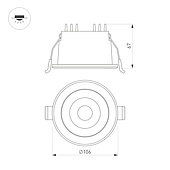 Светильник MS-ALORA-BUILT-R106-9W Day4000-MIX (BK, 60 deg, TRIAC) (Arlight, IP54 Пластик, 3 года)