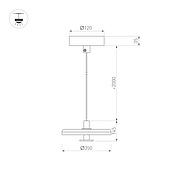 Светильник SP-KOTARO-R350-12W Warm3000 (BG-BG, 36 deg, 230V, TRIAC) (Arlight, IP20)