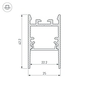 Профиль SL-COMFORT-2542-2000 ANOD (Arlight, Алюминий)