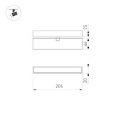 Светильник MAG-FLAT-FOLD-25-S200-6W Day4000 (WH, 100 deg, 24V) (Arlight, IP20 Металл, 3 года)