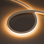 Лента герметичная HORIZON-3D-А120-12x12mm 24V Warm3000 (12 W/m, IP67, 5m, wire x1) (Arlight, Вывод боковой, 5 лет)