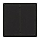 061790 Механизм выключателя двухклавишный перекрёстный SWT-NOBE-MKX2-SFPL-BK (230V, 10A) (Arlight, Черный оникс)