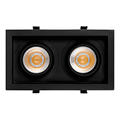 Светильник MS-VORTEX-BUILT-S250x140-2x30W Warm3000 (BK-BK, 30 deg, 230V) (Arlight, IP20 Металл, 5 лет)