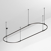 048509 Основание ART-APRIORI-OVAL-ROD-800-3000x1000 (BK) (Arlight, IP20 Металл, 3 года)