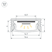 023716 Профиль SL-SLIM-H7-2000 ANOD (Arlight, Алюминий)