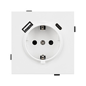 Механизм розетки с USB зарядкой SCT-TENDO-MUAC-PL-WH (230V, 16A) (Arlight, -)